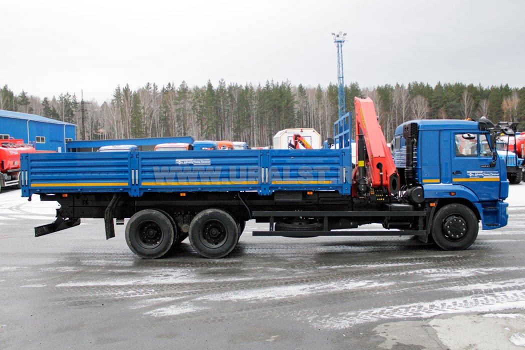 Автомобиль бортовой Камаз 65117-23 с КМУ Palfinger PK-23500А