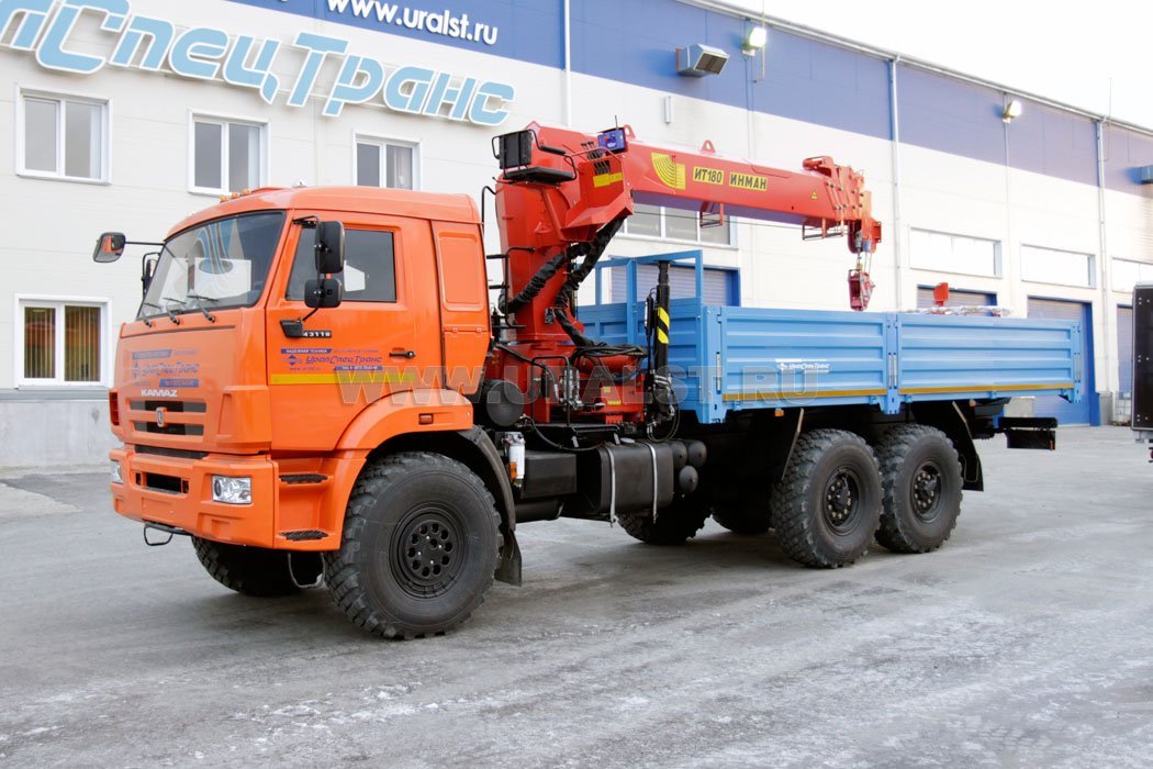 Бортовой с КМУ ИТ-180 (тросовый) УСТ 5453 Камаз 43118 сп. м.