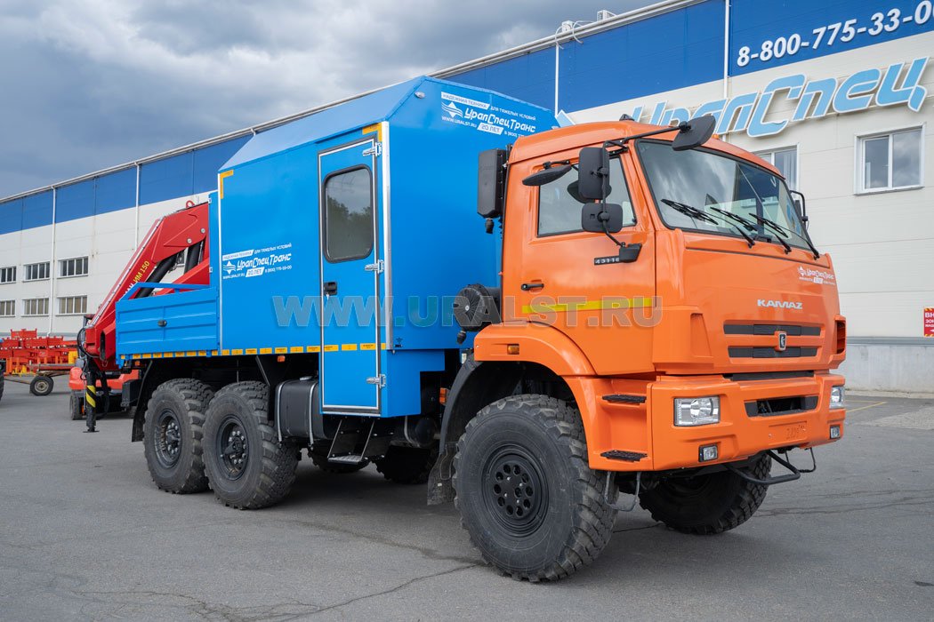 Автофургон АРОК с КМУ ИМ-150 УСТ Камаз 43118