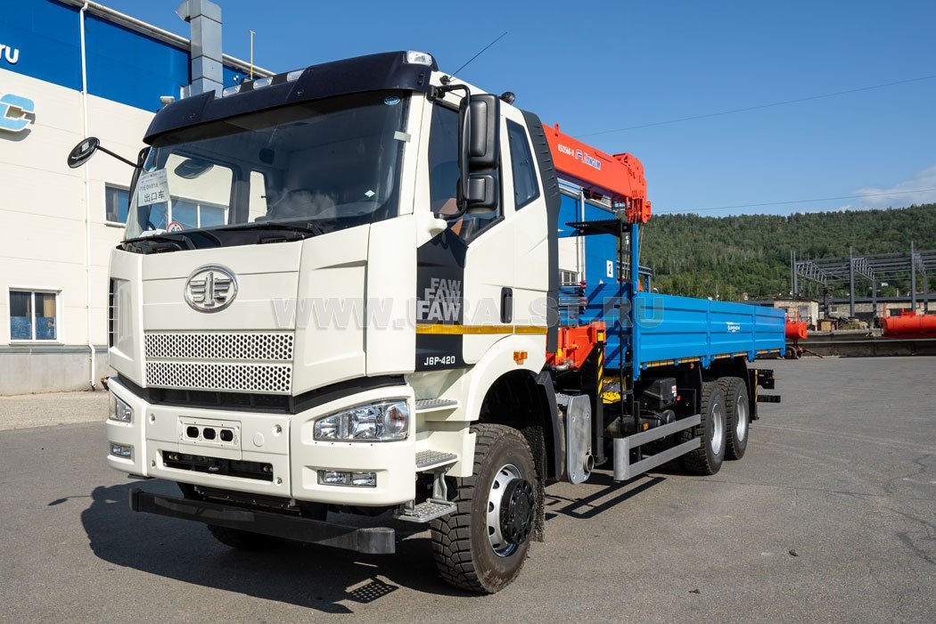 Бортовой автомобиль, УСТ 5453, с КМУ KANGLIM KS-1256 УСТ 5453 FAW 3250 (6Х4), КБ 4800 