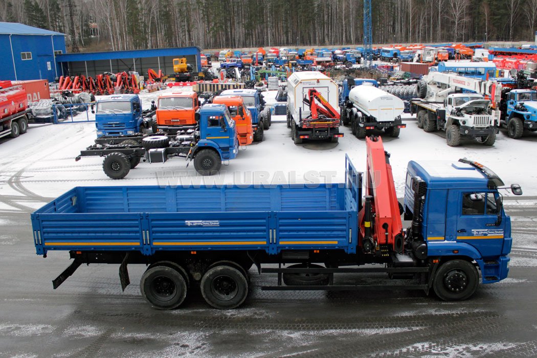 Автомобиль бортовой Камаз 65117-23 с КМУ Palfinger PK-23500А