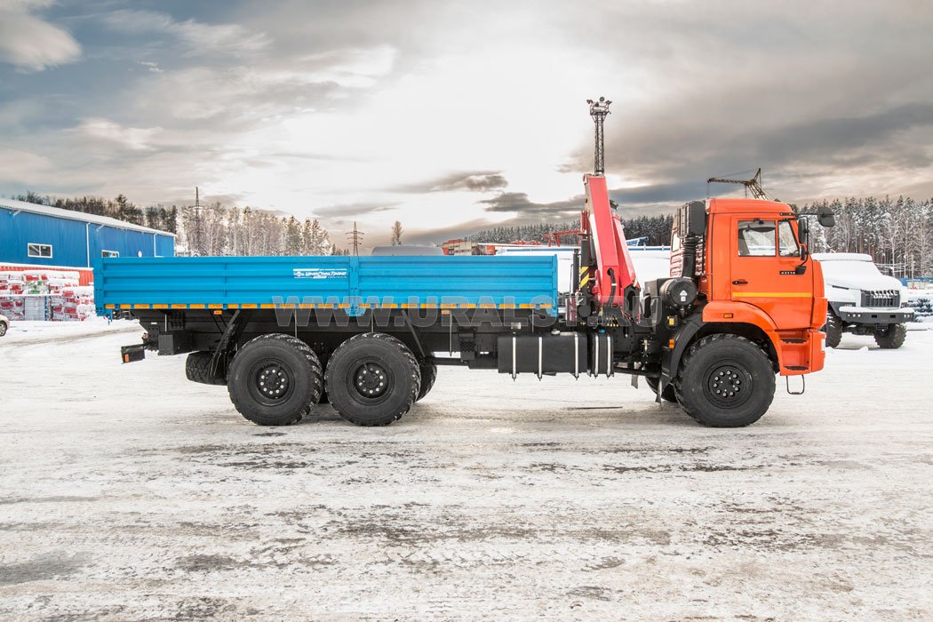Автомобиль бортовой с КМУ ИМ-150N УСТ 5453 Камаз 43118-50