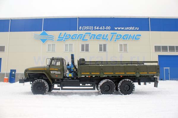 Бортовой Урал 4320 с крано-манипуляторная установка ИМ-55