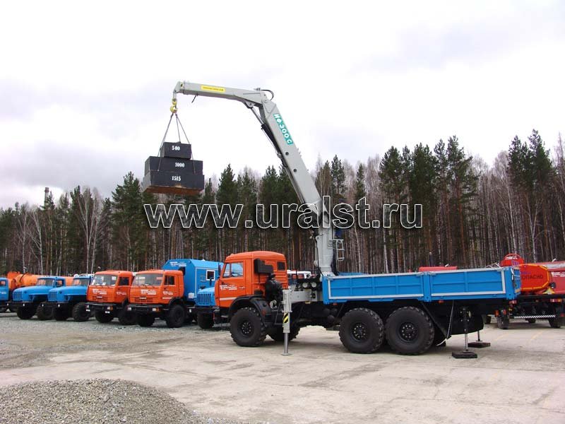 бортовой камаз с кму ИФ 300