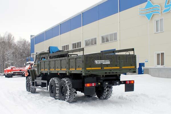 Автомобиль бортовой Урал 4320 с КМУ ИМ-55