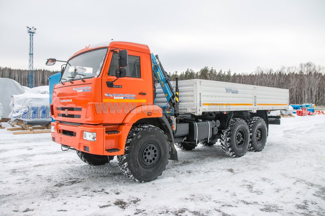 Автомобиль бортовой Камаз 43118-46 с краном-манипулятором ИМ-20