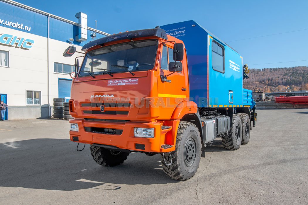 Передвижная авторемонтная мастерская ПАРМ с КМУ ИМ-150 УСТ 5453 Камаз 43118-50