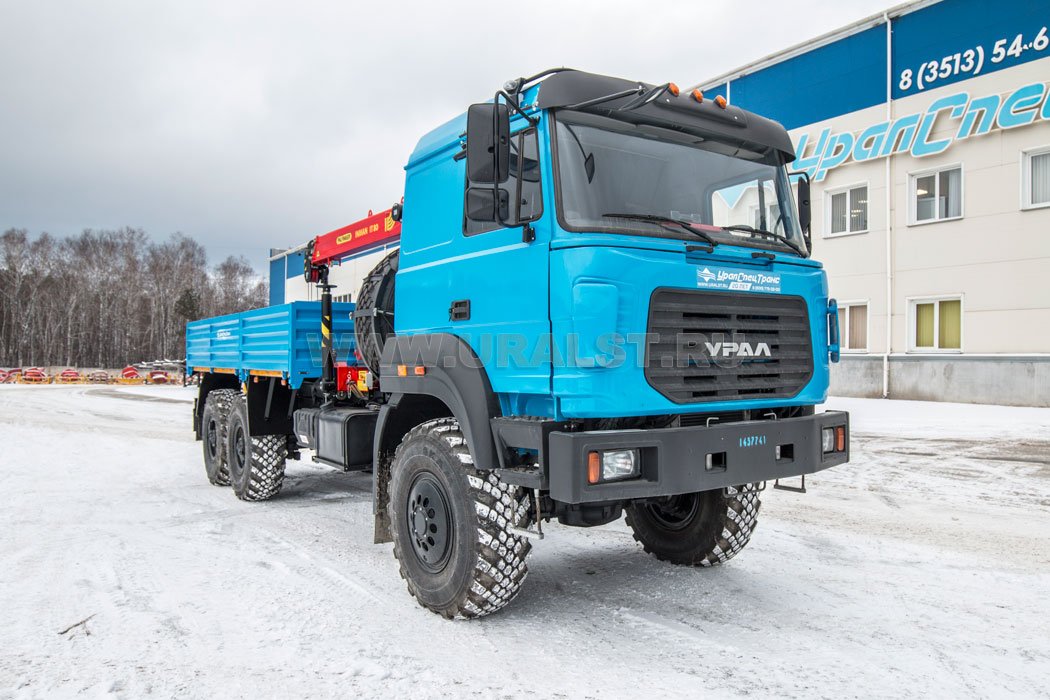 Автомобиль бортовой с КМУ ИТ-80 (тросовый) УСТ 5453PH Урал 4320-80Е5 сп.м