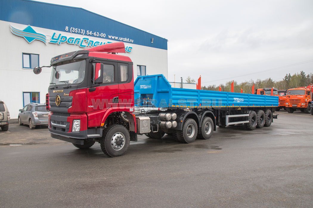 Седельный тягач SHACMAN (ШАКМАН) SX42586V385 + Полуприцеп бортовой ППБ 30Б-32-12К УСТ 9465