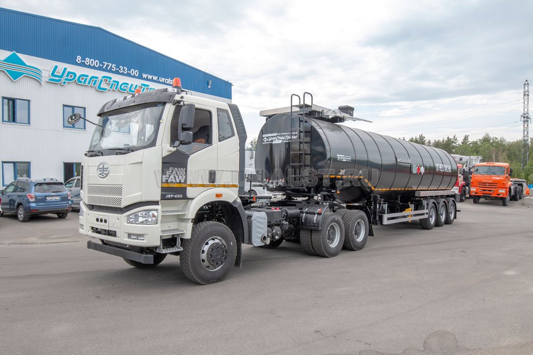 Полуприцеп цистерна ППЦН 38КТ-32Т УСТ + Седельный тягач FAW 3250 (6х6)