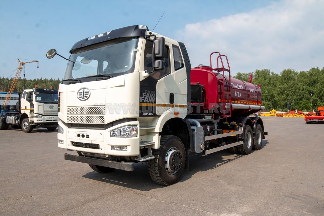АЦПТ-10НО УСТ 5453 FAW 3250 (6х6) КБ 4800, насос, нерж/ЛКП
