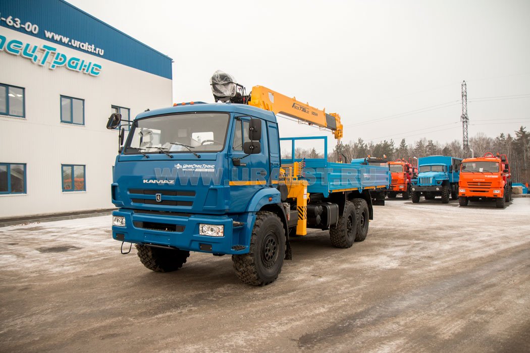 Камаз бортовой с краном манипулятором