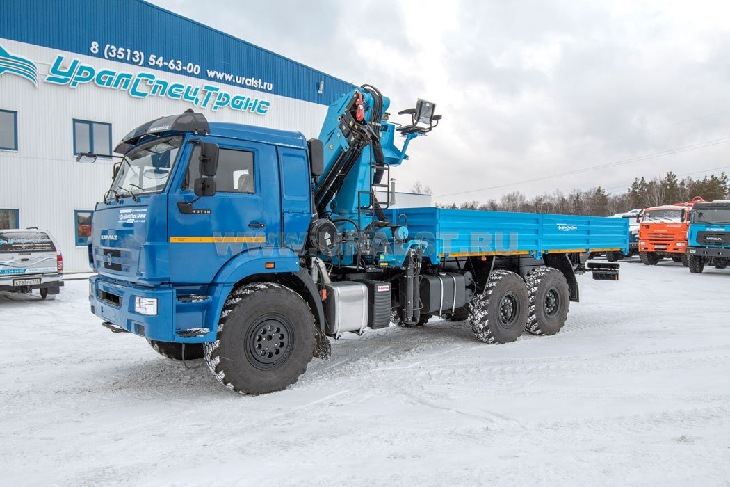 Автомобиль бортовой с КМУ ИМ-240 УСТ 54531J Камаз 43118-50 сп.м., верхнее управление