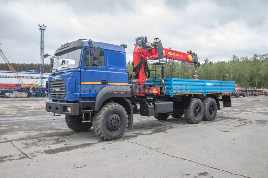 Автомобиль бортовой с КМУ ИТ-150 (тросовый) УСТ 5453 Урал 4320-80Е5 сп.м