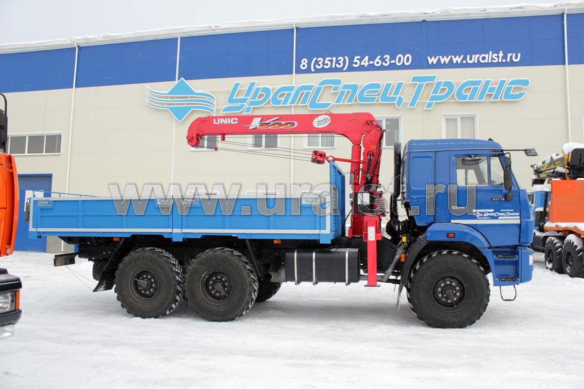 Бортовой Камаз с КМУ UNIC-503