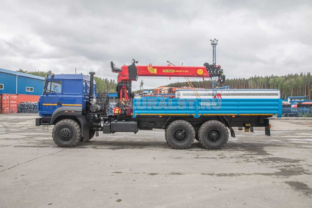 Автомобиль бортовой с КМУ ИТ-150 (тросовый) УСТ 5453 Урал 4320-80Е5 сп.м