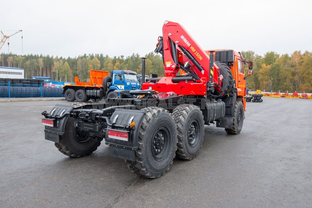 Седельный тягач с КМУ ИМ-150N УСТ 5453 Камаз 43118