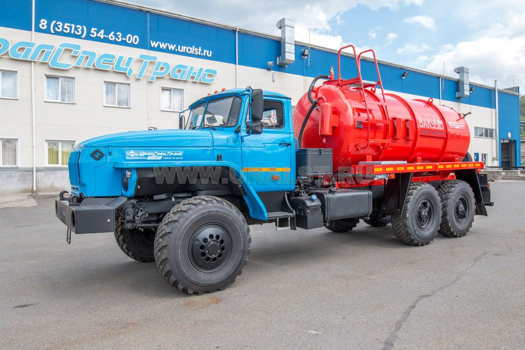 Автоцистерна вакуумная МВ-10 КО УСТ 5453 Урал NEXT 4320-60 наруж. шпанг.