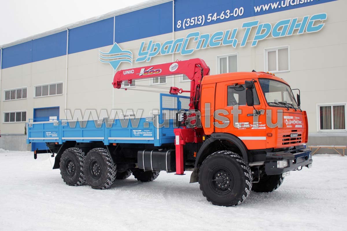 Бортовой Камаз с КМУ UNIC-503