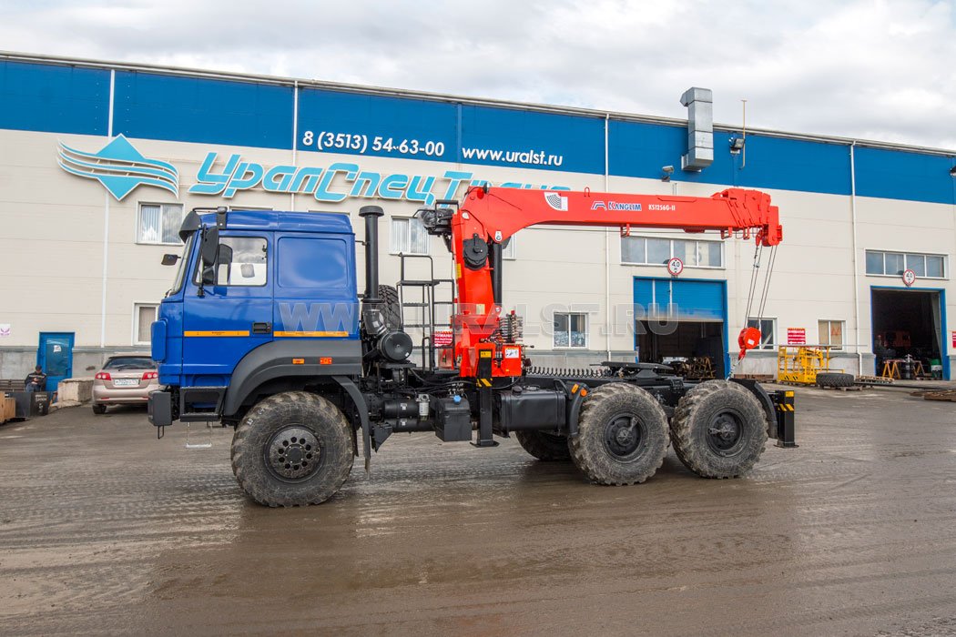 Седельный тягач с КМУ KS-1256G-II УСТ 5453 Урал 44202-82Е5