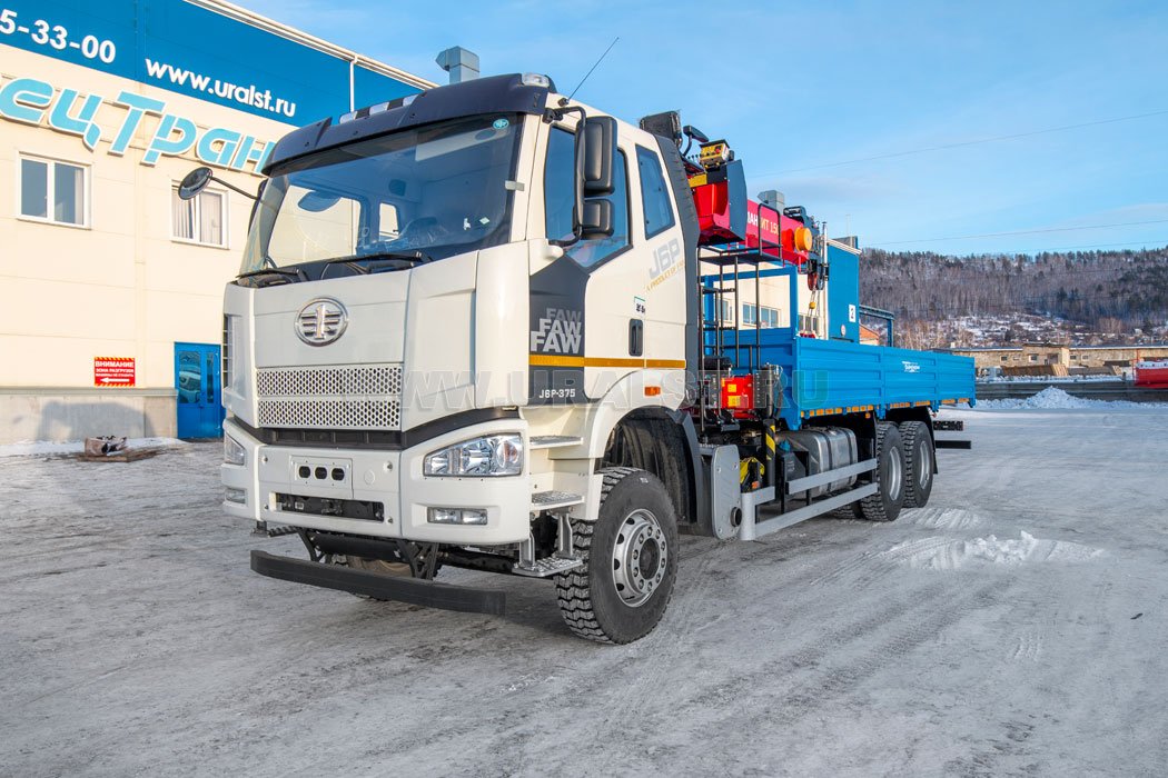  Автомобиль бортовой с КМУ ИТ-150 (тросовый) УСТ 5453 FAW 3250 (6х4)