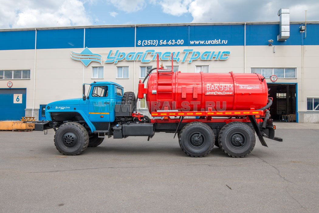 Автоцистерна вакуумная МВ-10 КО УСТ 5453 Урал NEXT 4320-60 наруж. шпанг.