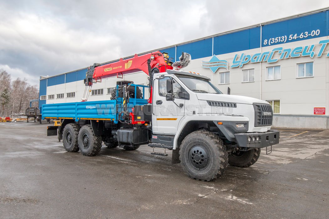 Автомобиль бортовой с КМУ ИТ-180 (тросовый) УСТ 5452У Урал NEXT 4320-72Е5