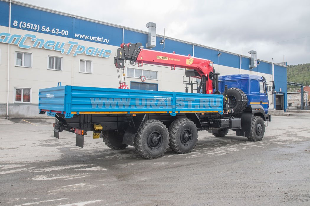 Автомобиль бортовой с КМУ ИТ-150 (тросовый) УСТ 5453 Урал 4320-80Е5 сп.м