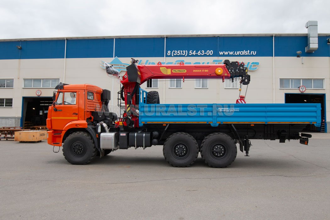 Автомобиль бортовой с КМУ ИТ-180 (тросовый) УСТ 54531J Камаз 43118-50
