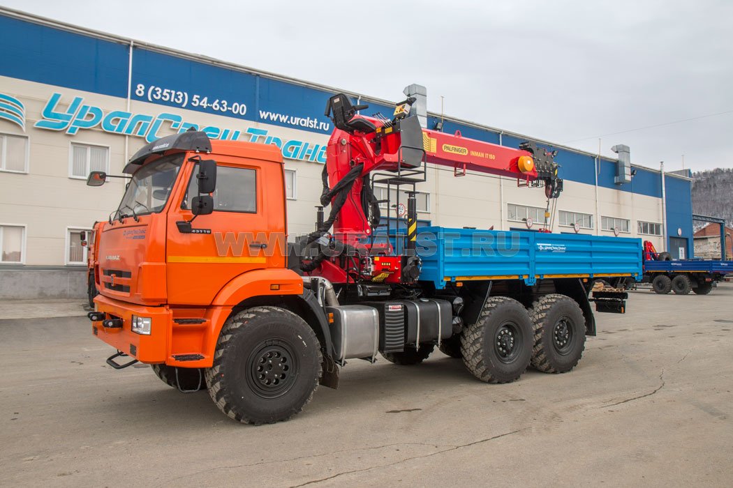  Бортовой автомобиль с КМУ ИТ-150 (тросовый) УСТ 54531J Камаз 43118-3027-50