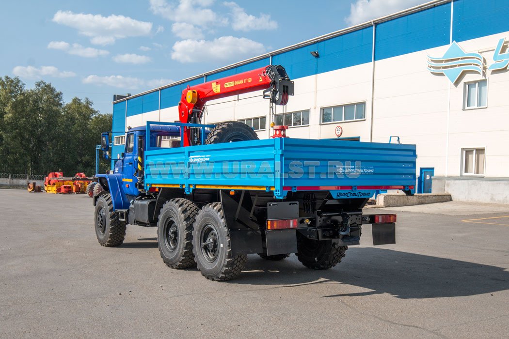 Бортовой автомобиль с КМУ ИТ-120 (тросовый) УСТ 5453 Урал 5557-72Е5