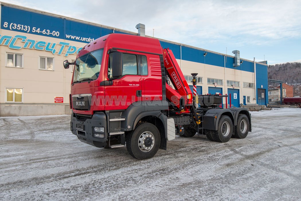 Седельный тягач MAN TGS 33.480 6х6 BBS с КМУ FASSI F245A.0.23