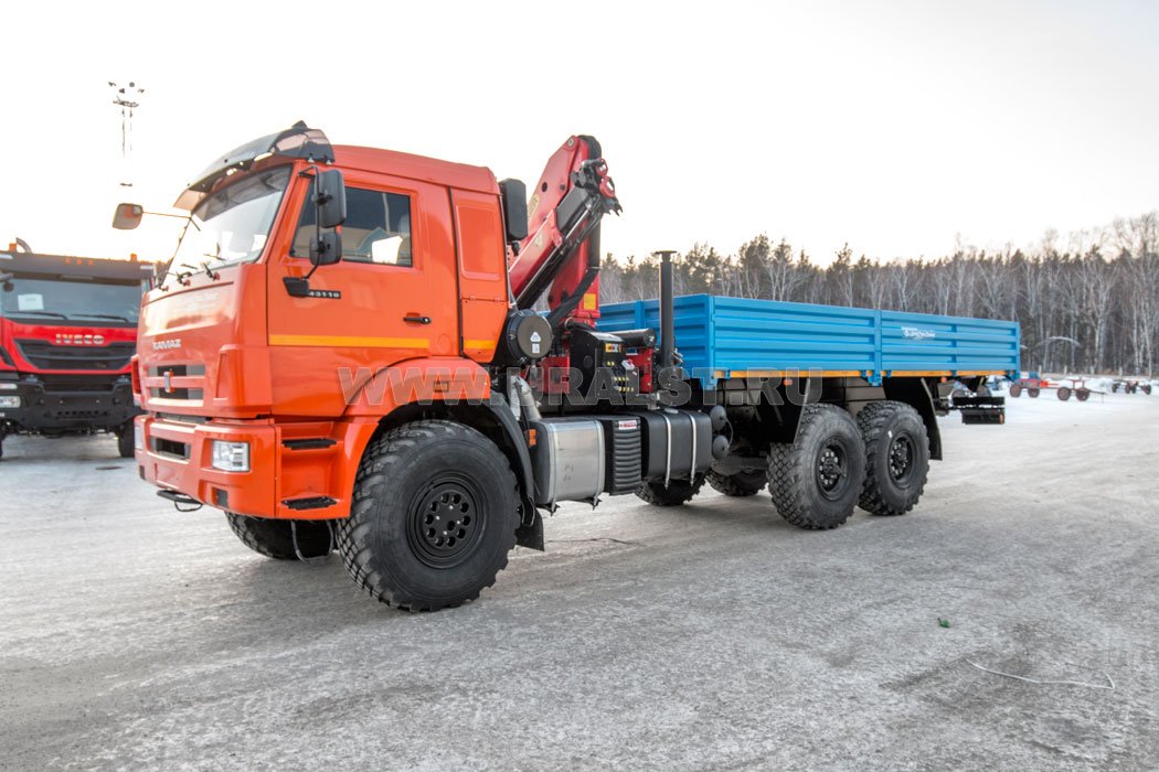 Автомобиль бортовой с КМУ Palfinger PK-12000 УСТ 54531J-03 Камаз 43118-50, сп.м