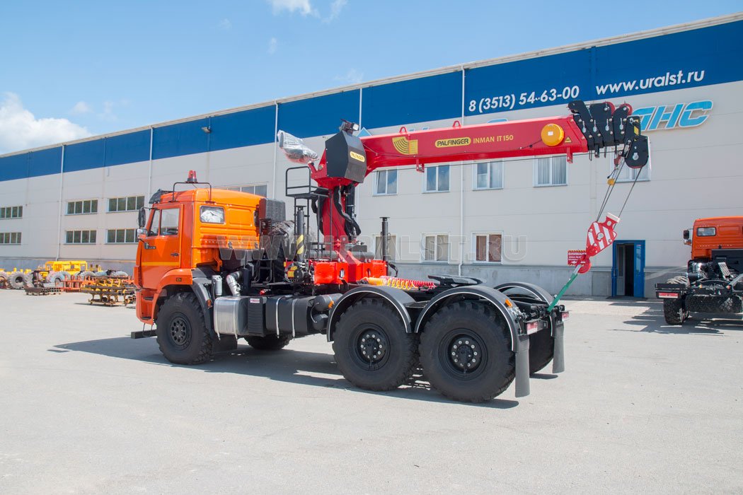 Седельный тягач с КМУ ИТ-150 (тросовый) УСТ 5453 Камаз 43118-50 ДОПОГ