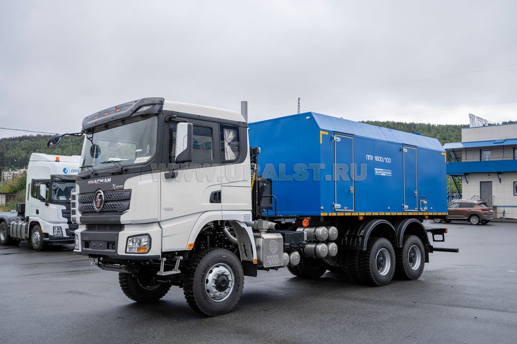 Передвижная парогенераторная установка ППУ 1600/100  УСТ 5453 SHACMAN SX32586V385 6х6, база 4575мм насос Kopper Pumps