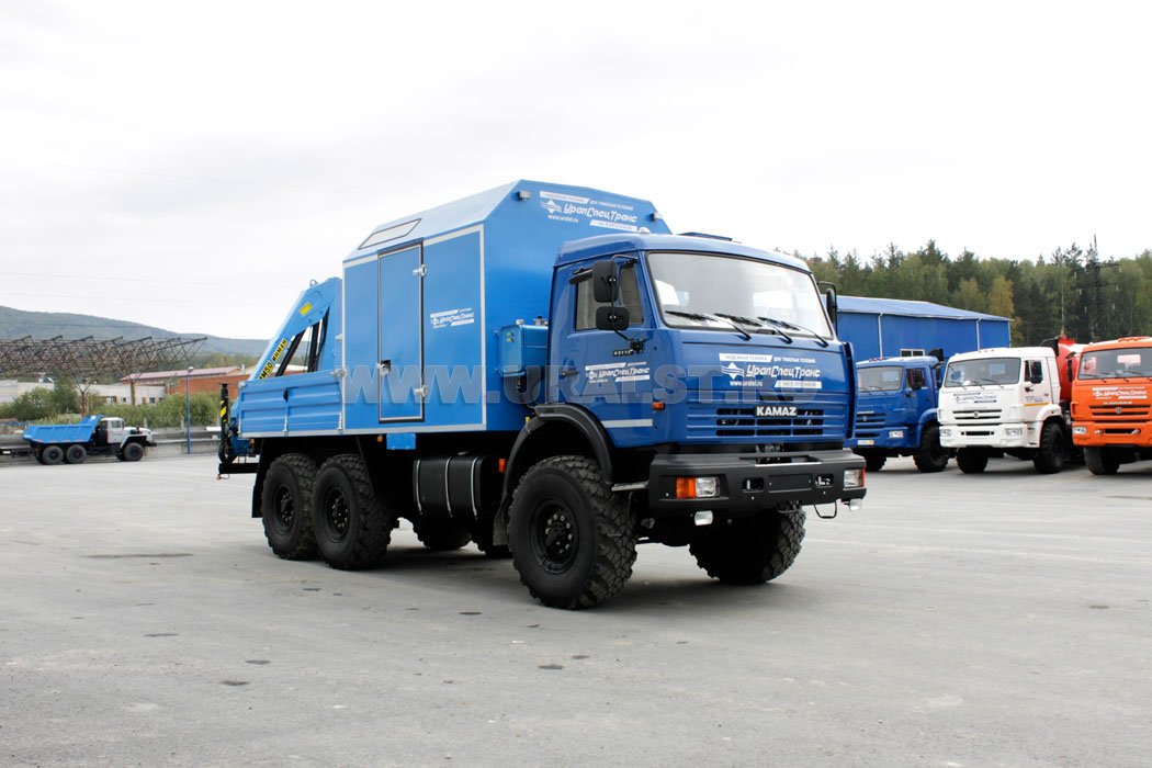 Агрегат наземного ремонта водоводов Камаз 43118 с КМУ ИМ-55