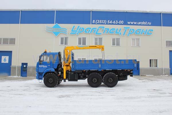 Камаз бортовой с краном манипулятором