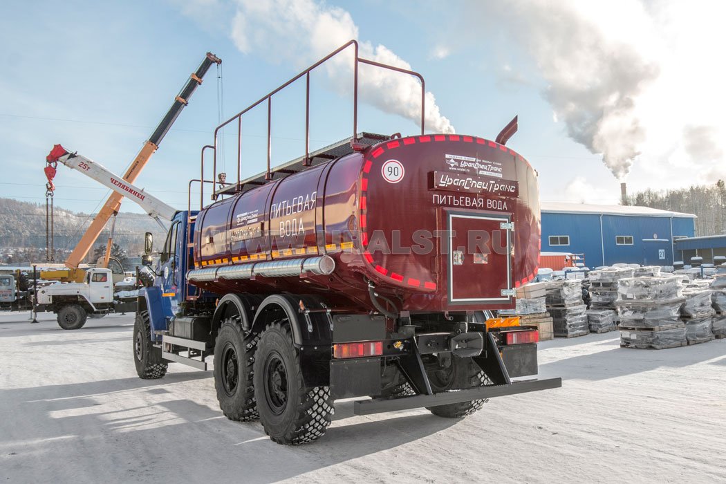 АВТОЦИСТЕРНЫ ДЛЯ ПИТЬЕВОЙ ВОДЫ АЦПТ-10-2НО УСТ 5453 Урал NEXT 4320-72Е5Г38 насос, обогрев