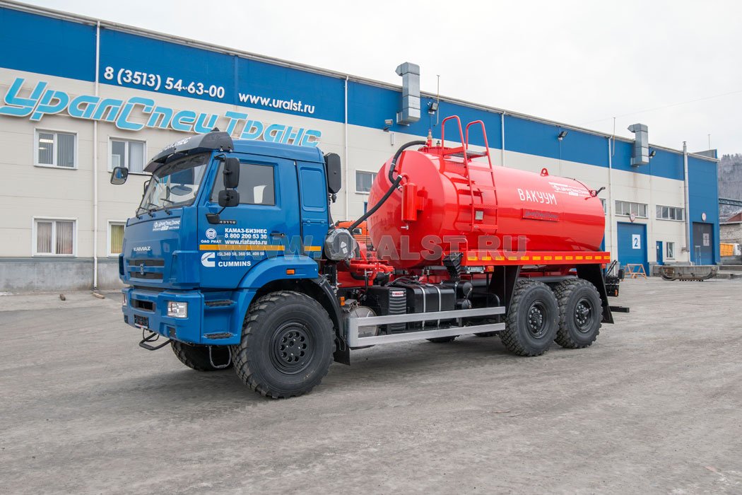 Машина вакуумная МВ-10Т КО УСТ5453А4-68 Камаз 43118-76(RR), термос, карданно-ременный привод 
