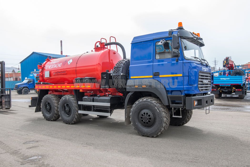 Автоцистерна вакуумная нефтепромысловая АКН-10-ОД PNR УСТ  545317 Урал 5557-80(Е5) сп.м., доработка под ДОПОГ