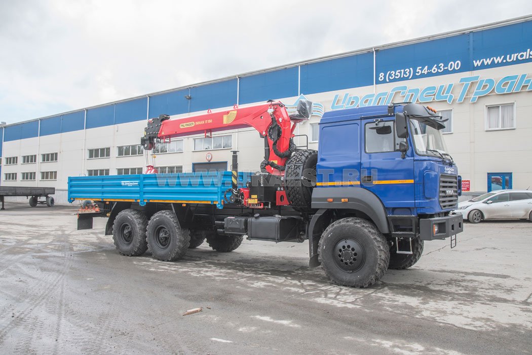 Автомобиль бортовой с КМУ ИТ-150 (тросовый) УСТ 5453 Урал 4320-80Е5 сп.м