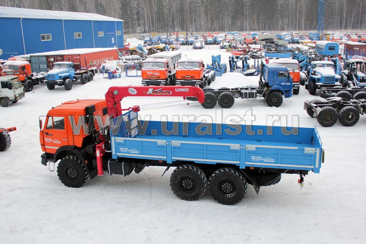 Бортовой Камаз с КМУ UNIC-503