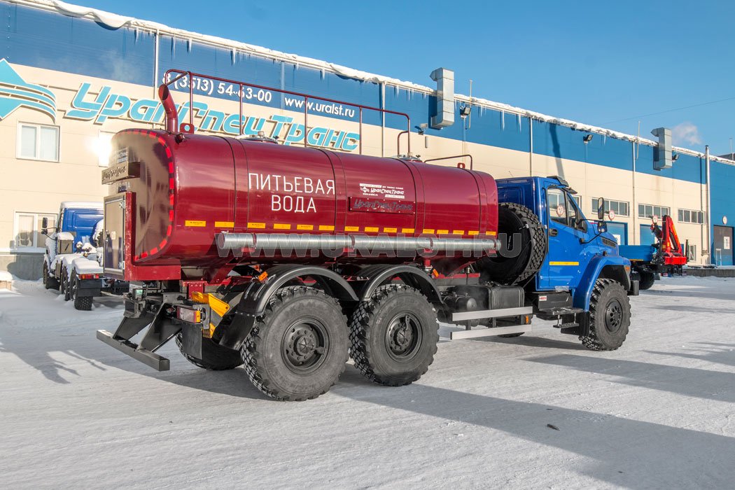АВТОЦИСТЕРНЫ ДЛЯ ПИТЬЕВОЙ ВОДЫ АЦПТ-10-2НО УСТ 5453 Урал NEXT 4320-72Е5Г38 насос, обогрев