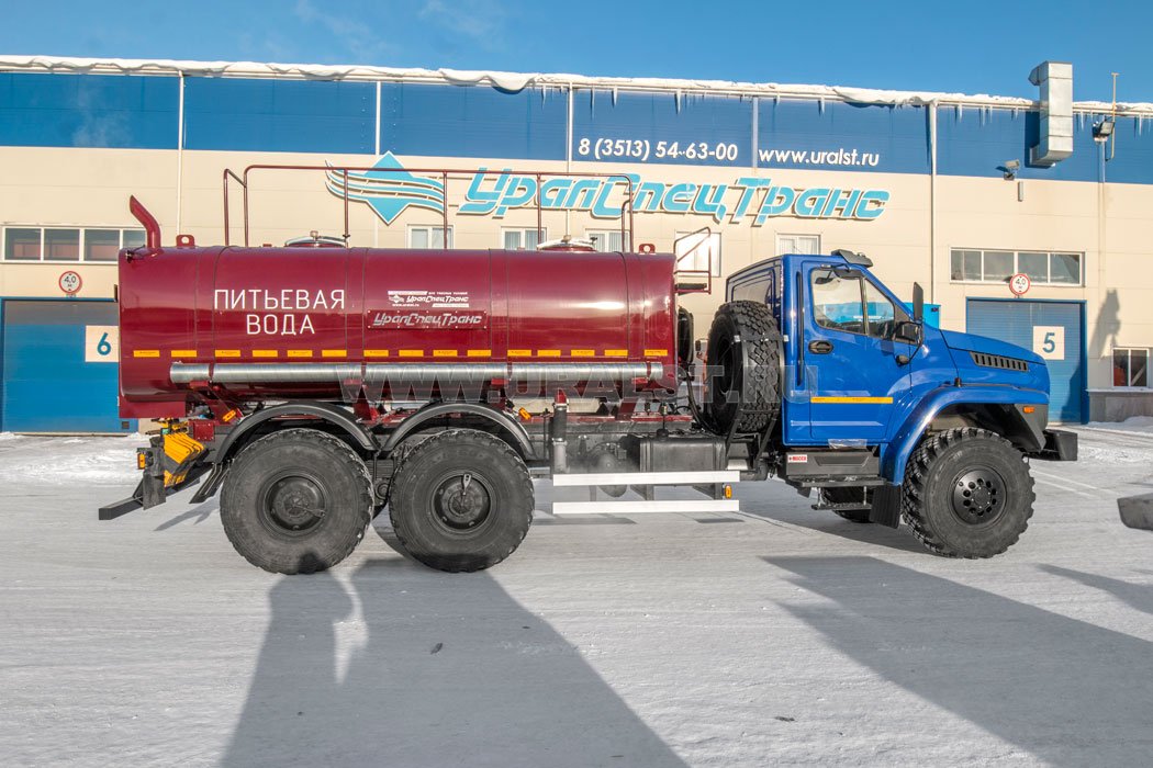 АВТОЦИСТЕРНЫ ДЛЯ ПИТЬЕВОЙ ВОДЫ АЦПТ-10-2НО УСТ 5453 Урал NEXT 4320-72Е5Г38 насос, обогрев
