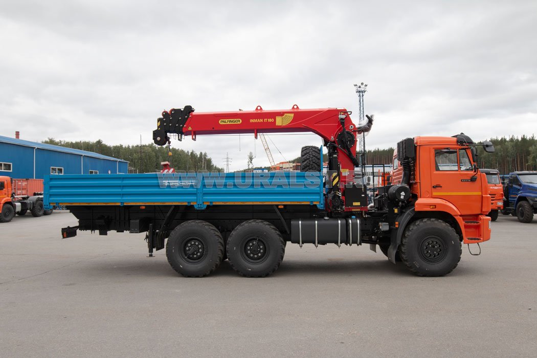 Автомобиль бортовой с КМУ ИТ-180 (тросовый) УСТ 54531J Камаз 43118-50