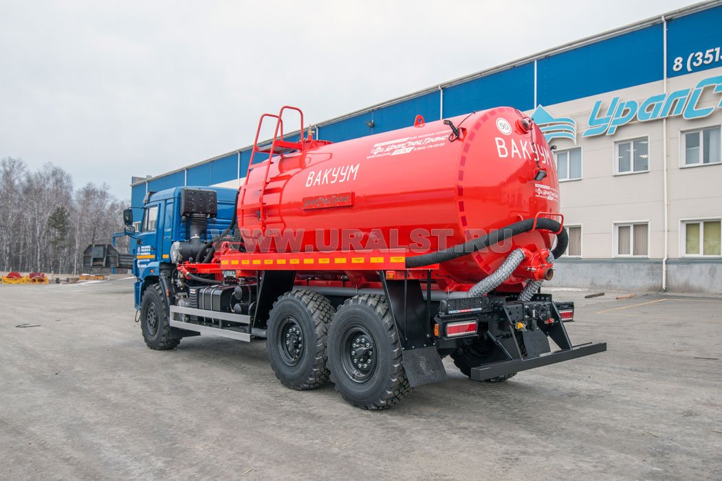 Машина вакуумная МВ-10Т КО УСТ5453А4-68 Камаз 43118-76(RR), термос, карданно-ременный привод 