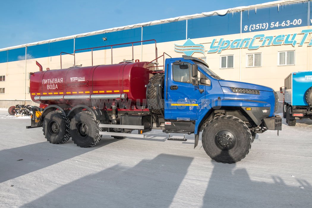 АВТОЦИСТЕРНЫ ДЛЯ ПИТЬЕВОЙ ВОДЫ АЦПТ-10-2НО УСТ 5453 Урал NEXT 4320-72Е5Г38 насос, обогрев