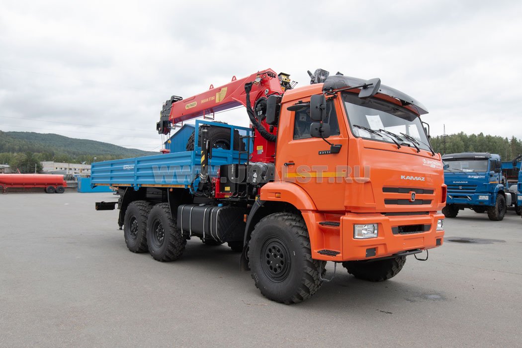 Автомобиль бортовой с КМУ ИТ-180 (тросовый) УСТ 54531J Камаз 43118-50