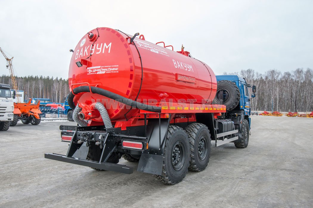 Машина вакуумная МВ-10Т КО УСТ5453А4-68 Камаз 43118-76(RR), термос, карданно-ременный привод 