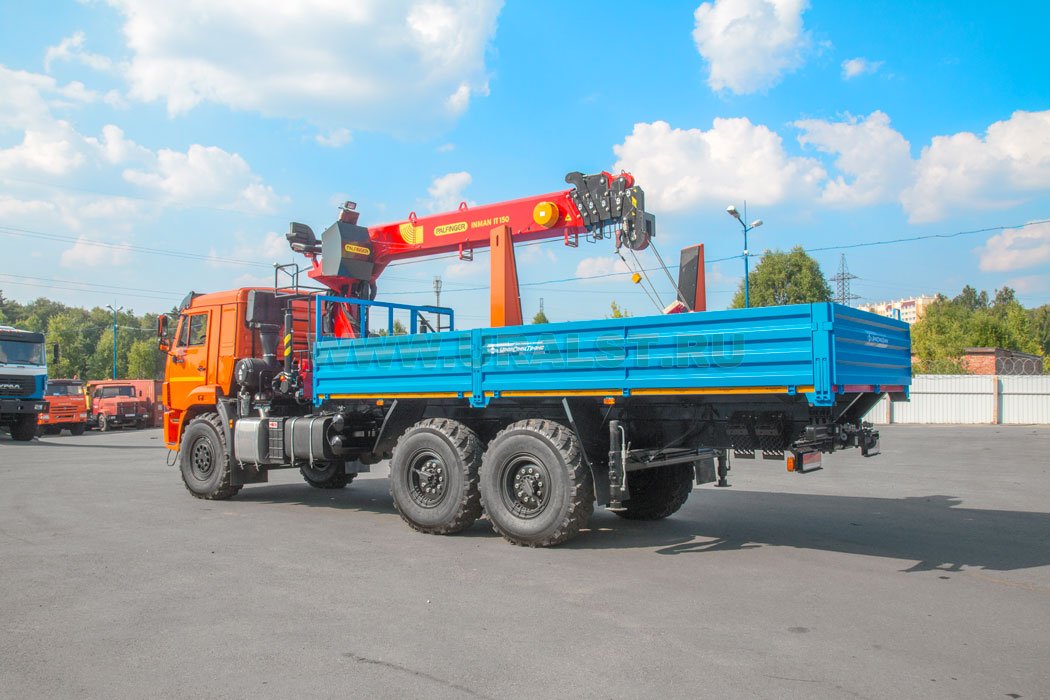  Бортовой поворотным ТПВ коником с КМУ ИТ-150 (тросовый) УСТ 54531J Камаз 43118-3027-50